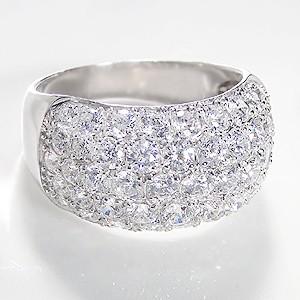 Pt900 3.0ct 豪華 ダイヤモンド パヴェ エタニティ リング