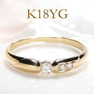 K18 YG WG PG ゴールド ダイヤモンド ダイヤ 指輪 リング ドット 水玉