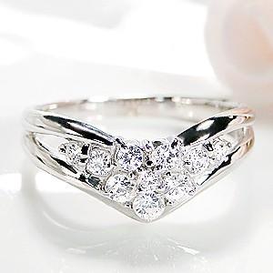 ぽてちゃ様2連風 天然ダイヤモンドリング プラチナ900 デザインリング ぽてちゃ様2連風 天然ダイヤモンドリング プラチナ900 デザインリング ぽて