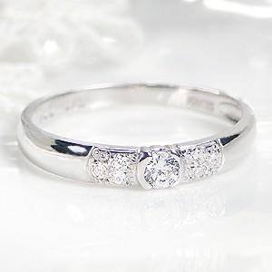 pt900 プラチナ ダイヤモンド ダイヤ 指輪 リング シンプル 埋め込み 4月 誕生石 上品 清...