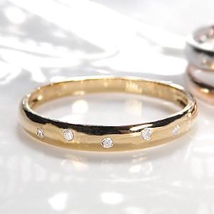 K18 YG WG PG ゴールド ダイヤモンド ダイヤ 指輪 リング ドット 水玉 ポップ 18k...