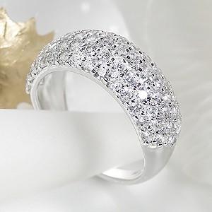 pt900 プラチナ ダイヤモンド ダイヤ 指輪 リング パヴェ 1.5ct 1.5