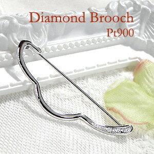 pt900 1.0ct ダイヤモンド パヴェ ブローチ ジュエリー アクセサリー