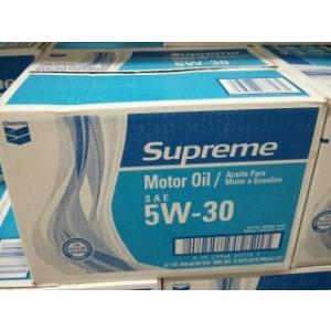 ５W-３０　 シェブロン　モーターオイル　９４６ｍｌ×１２本Supｒeme