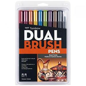 Tombow Dual Brush Pens 10/Pkg-Muted (並行輸入品)