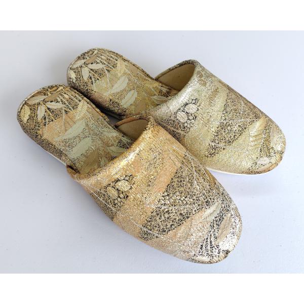 【サイズ28cm】『着物リメイク スリッパ』袋帯リメイク　スリッパ　履物　宿泊施設　ホテル　旅館