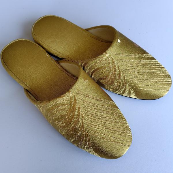 日本サイズ【30cm】着物リメイク和風スリッパ　高級感　日本製　大きめ　袋帯リメイク　スリッパ　履物...