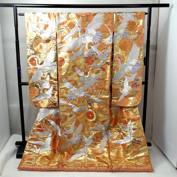 【used】着物『打掛』舞台衣装　インテリア　kimono uchikake　和装　花嫁衣裳　日本　...