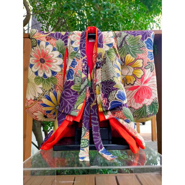 ミニチュア着物　希少古布　インテリア　オブジェ　置物　日本着物　古風　レトロ　着物リメイク　【MK0...