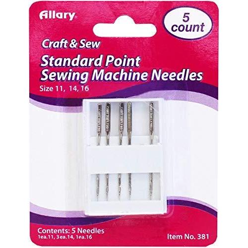 Allary Standard Point Sewing Machine Needles 5/Pkg...