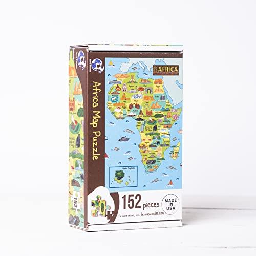 Terra Puzzles アフリカ地図 木製ジグソーパズル 152ピース 10x15インチ 並行輸...