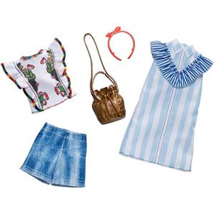 Barbie Clothes: 2 Outfits Doll Include A Blue and White Shirt Dress  並行輸入｜good-quality