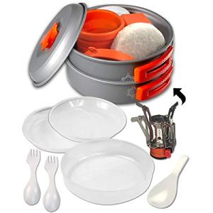 gear4U: Best BPA-Free Camping Cookware 10 13 & 14 Piece Sets - Mess  並行輸入｜good-quality