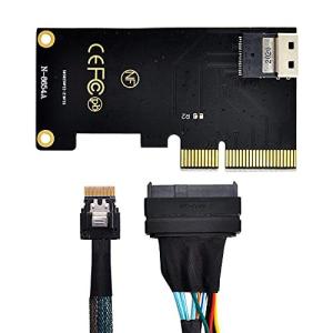 Xiwai PCI-E 3.0 4.0 → SFF-8654 Slimline SAS カードアダプター U.2 U2 SFF-8639 並行輸入｜good-quality