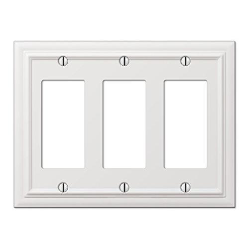 Continental White Cast Triple Rocker Wallplate 並行輸...