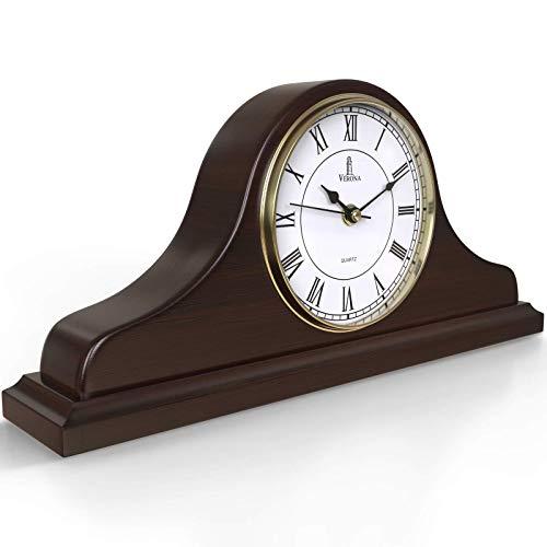 Mantel Clock  Silent Decorative Wood Mantle Clock ...