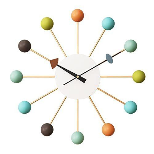 SHISEDECO George Nelson ボールクロック マルチカラー Lサイズ 壁時計 装飾...