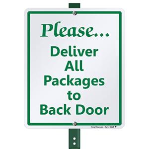 SmartSign Please - Deliver All Packages To Back Door LawnBossRサイン  並行輸入｜good-quality