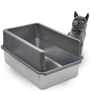 iPrimio 蓋付きサイドステンレススチール 猫 XL ゴミ箱 鍋の中にゴミを保管 - 臭い、汚れ、錆を吸収しません - 残留物なし  並行輸入｜good-quality