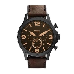 FOSSIL Nate Chronograph Leather Watch JR1487 並行輸入