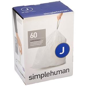 simplehuman Code J カスタムフィット ゴミ箱ライナー 詰め替え3パック 60個 30~45リットル / 8~12ガロン 並行輸入｜good-quality