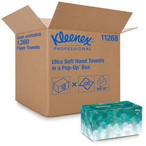 Kleenex ハンドタオル 11268 ウルトラソフト 吸水性 ポップアップボックス 18箱/ケース 70枚 ペーパータオル/ボックス 並行輸入｜good-quality