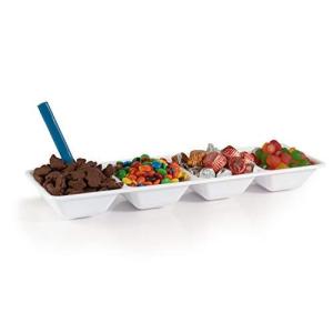 絶妙な6カウント カラーネームプラスチックコンパートメントトレイ パーティー用 高耐久サービングトレイ 食品使い捨てセクショナルパーティ 並行輸入