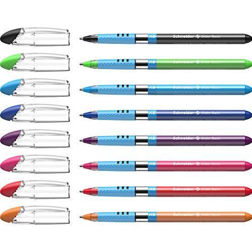 Schneider Slider Ballpoint Pen Wallet Of 8 Xb Colo...