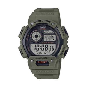 Casio Men&apos;s World Time Chronograph Green Resin Wat...