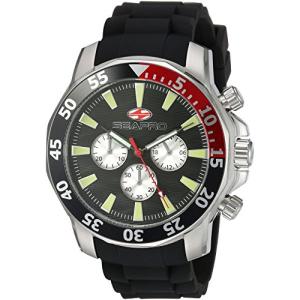 Seapro メンズ ブラック スキューバExplorerのクォーツステンレススチールカジュアルウォッチ 色モデル：Sp8332