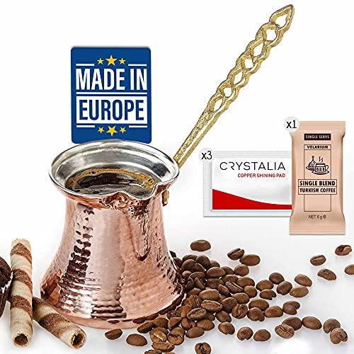 トルココーヒーポット ギリシャアラビアコーヒーメーカー 槌目銅コーヒーセブン 小型ポット ストーブト...