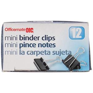 OICR Binder Clips  Mini  1/4in. Capacity  Box Of 12 by Officemate 並行輸入｜good-quality