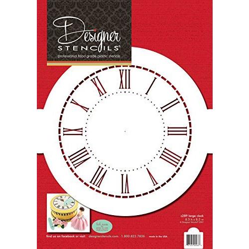 Designer Stencils 21.6cm Clock Cake Stencil 並行輸入