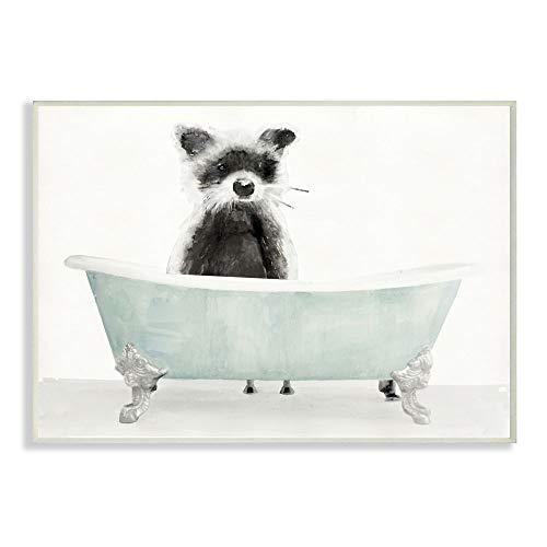 Stupell Industries 浴槽の中のアライグマ 面白い動物柄 バスルーム 絵画 ステラデ...