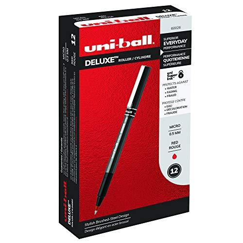 Deluxe Roller Ball Stick Waterproof Pen  Red Ink  ...