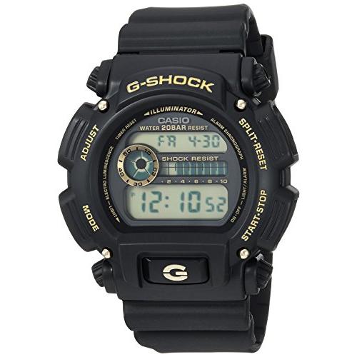 カシオ メンズ G-Shock クォーツウォッチ 樹脂ストラップ付き ブラック 25 モデル:DW-...