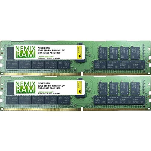 NEMIXRAM 64GB 2x32GB DDR4-2666MHz PC4-21300 ECC RD...