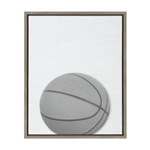 DesignOvation Sylvie Basketball Portrait Framed Canvas Wall Art  18x 並行輸入｜good-quality