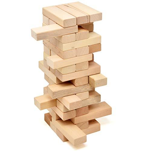 Timber Tower 木製ブロック スタッキングゲーム 48ピース クラシック木製ブロック 建物...