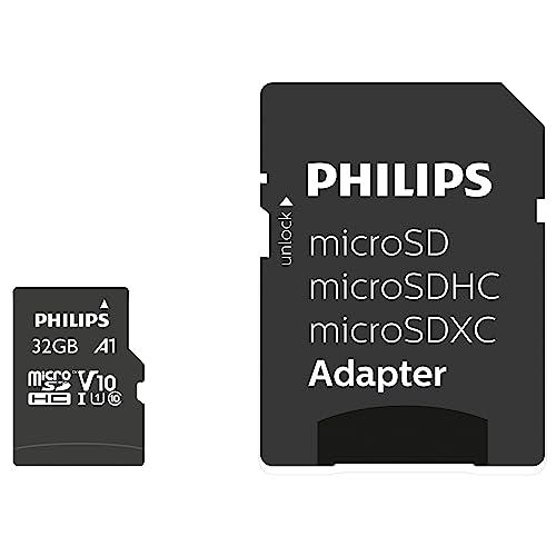 Philips 32GB クラス10 Micro SDHC メモリーカード アダプター付き 並行輸入