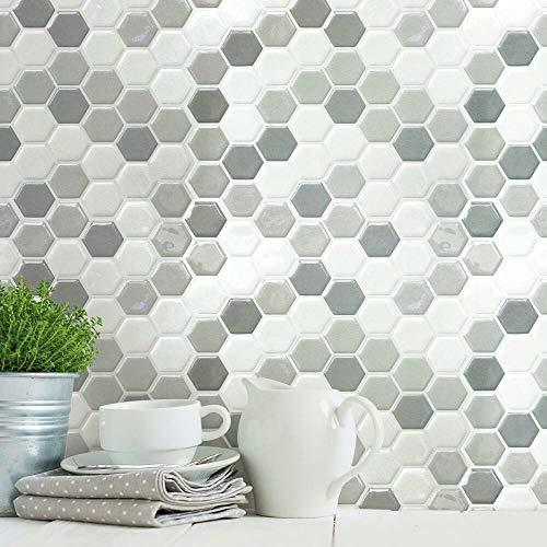 RoomMates StickTILES Gray Hexagon Tile Peel and St...