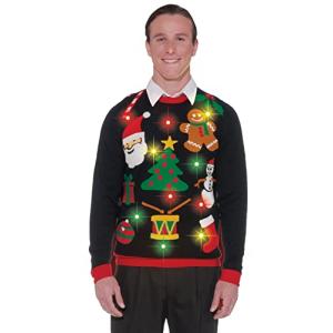 黒 アグリーセーター 光る クリスマス コスプレ 仮装 コスチューム 並行輸入