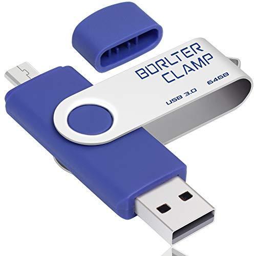 BorlterClamp USB 3.0 フラッシュドライブ デュアルポートメモリースティック OT...
