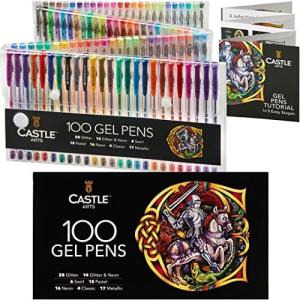 Castle Art Supplies ジェルペン100本セット ケース付き 大人または初心者の方に 塗り絵 スクラップブック ライティ 並行輸入の商品画像