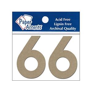 Chipboard Number 2 6 2pc Natural 並行輸入｜good-quality