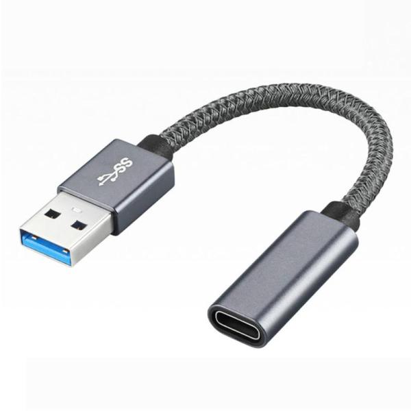 YFFSFDC USB 3.1オス Type C メス 変換ケーブル USB タイプC 変換アダプタ...