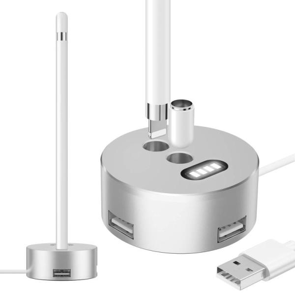 【業界新モデル】 Apple Pencil 充電 スタンド 充電情報表示機能 USB出力ポートを3ポ...