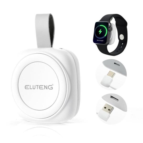 ELUTENG 2 in 1 Apple Watch 充電器 USB A/USB C充電ケーブル チ...