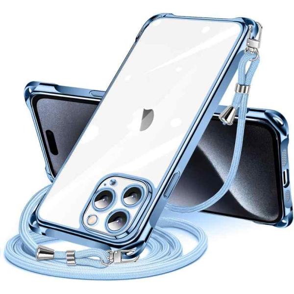 iPhone 15 Pro Max 用 ケース クリア ショルダー スマホケース アイフォン15Pr...