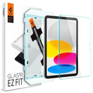 Spigen EZ Fit ガラスフィルム iPad 第10世代 2022 10.9インチ 用 貼り付けキット付き インカメラ部分空けタイプ ipad